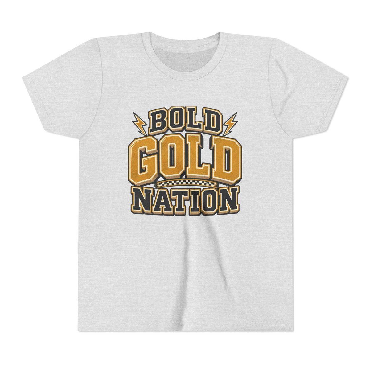 Youth Tee — Bold Gold Nation Graphic Kids Shirt