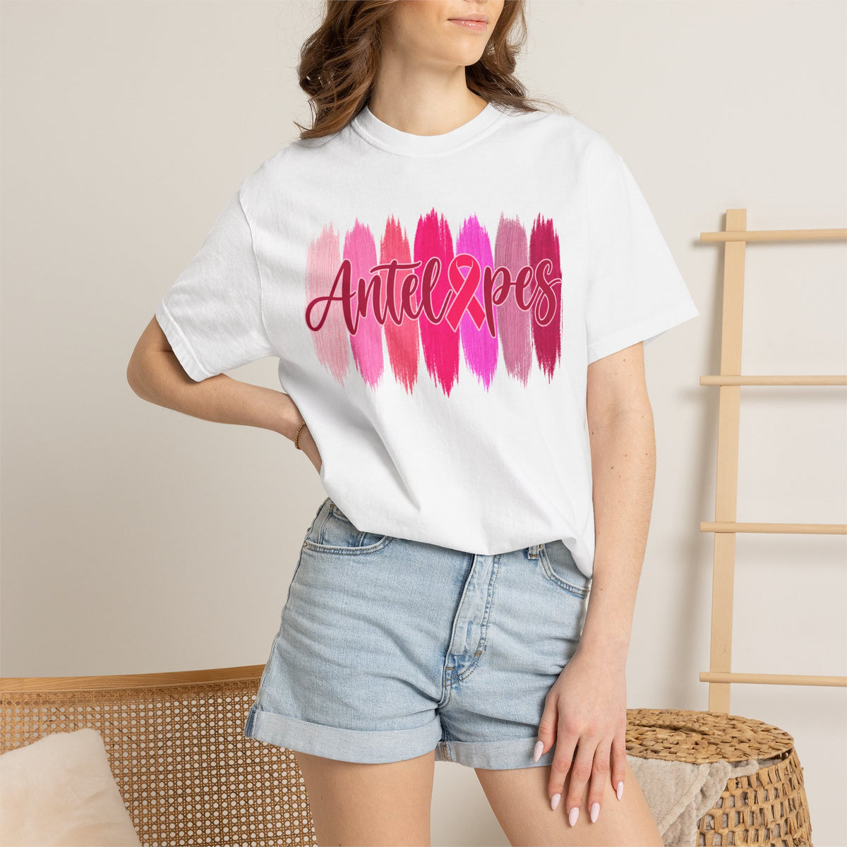 Antelopes Pink Brushstroke T-Shirt