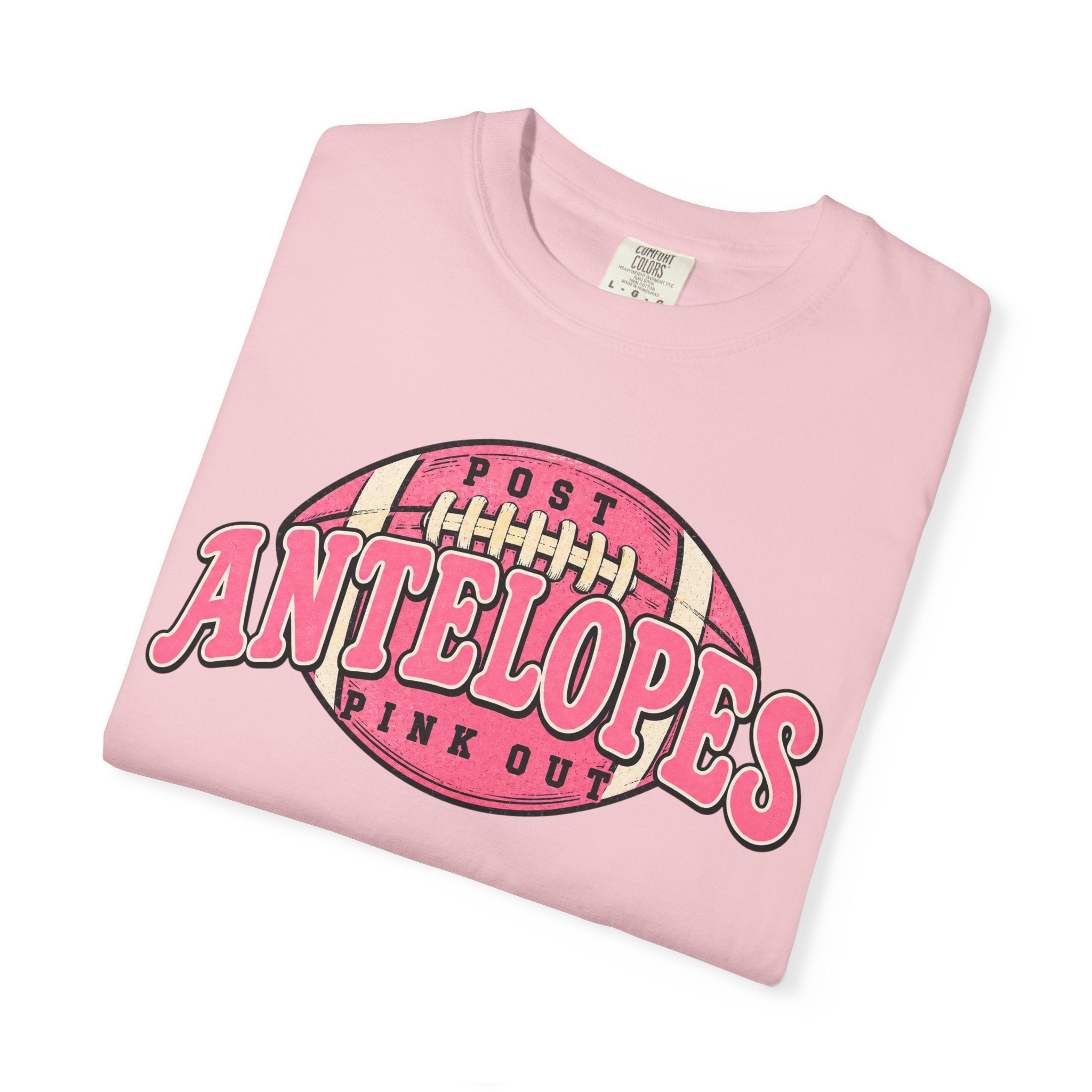 Antelopes Pink Out Football T-Shirt — Vintage Team Game Day Tee