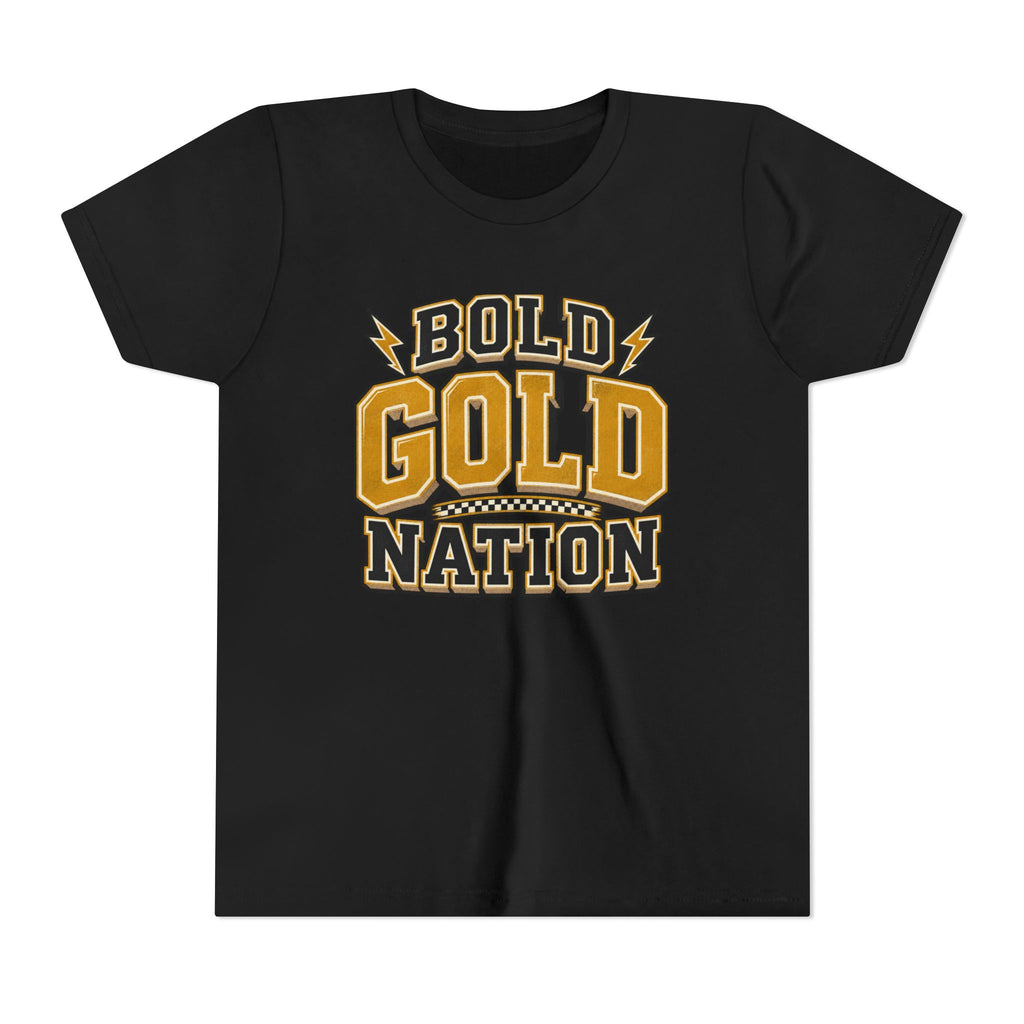 Youth Tee — Bold Gold Nation Graphic Kids Shirt