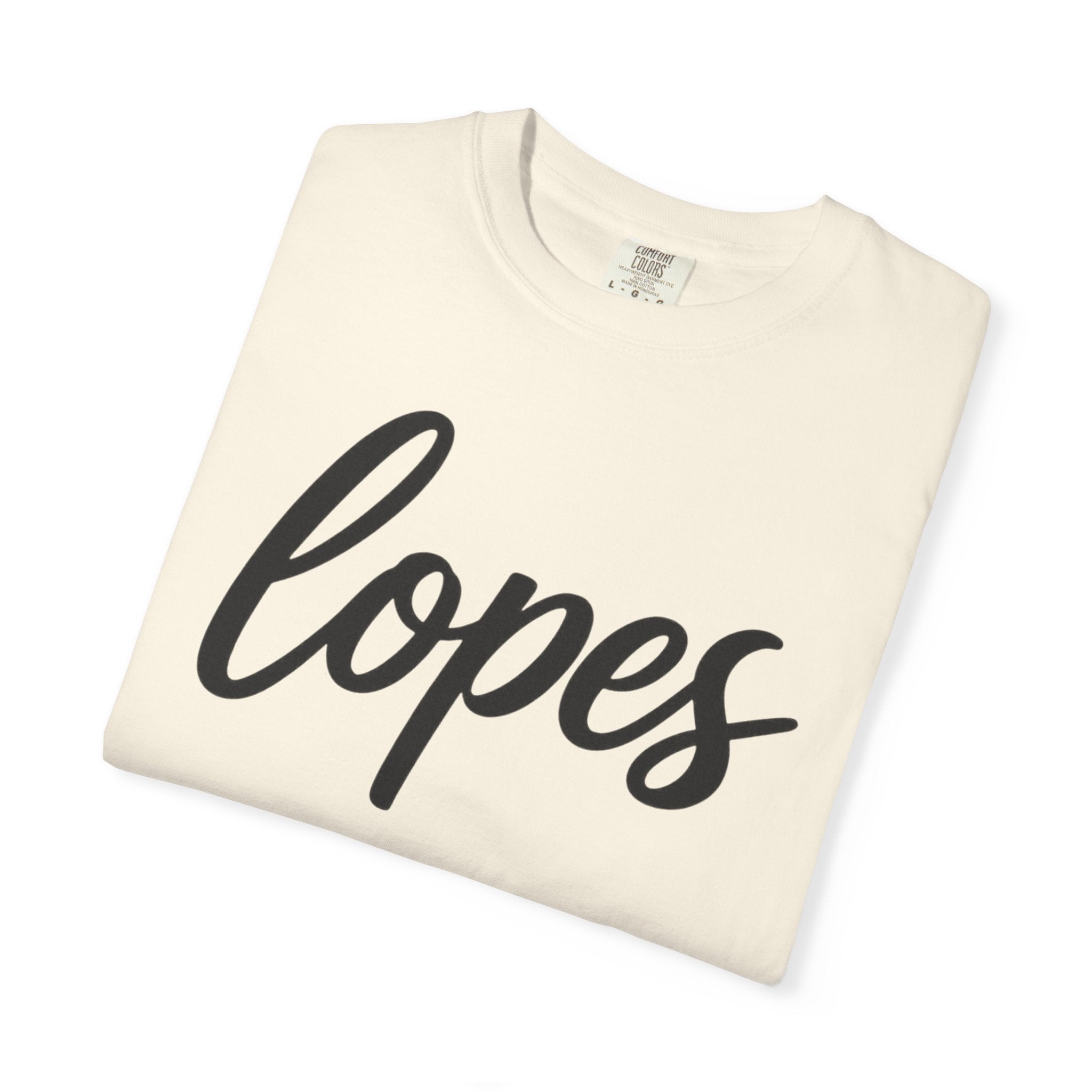 Lopes Script Tee — Personalized Name Graphic T-Shirt