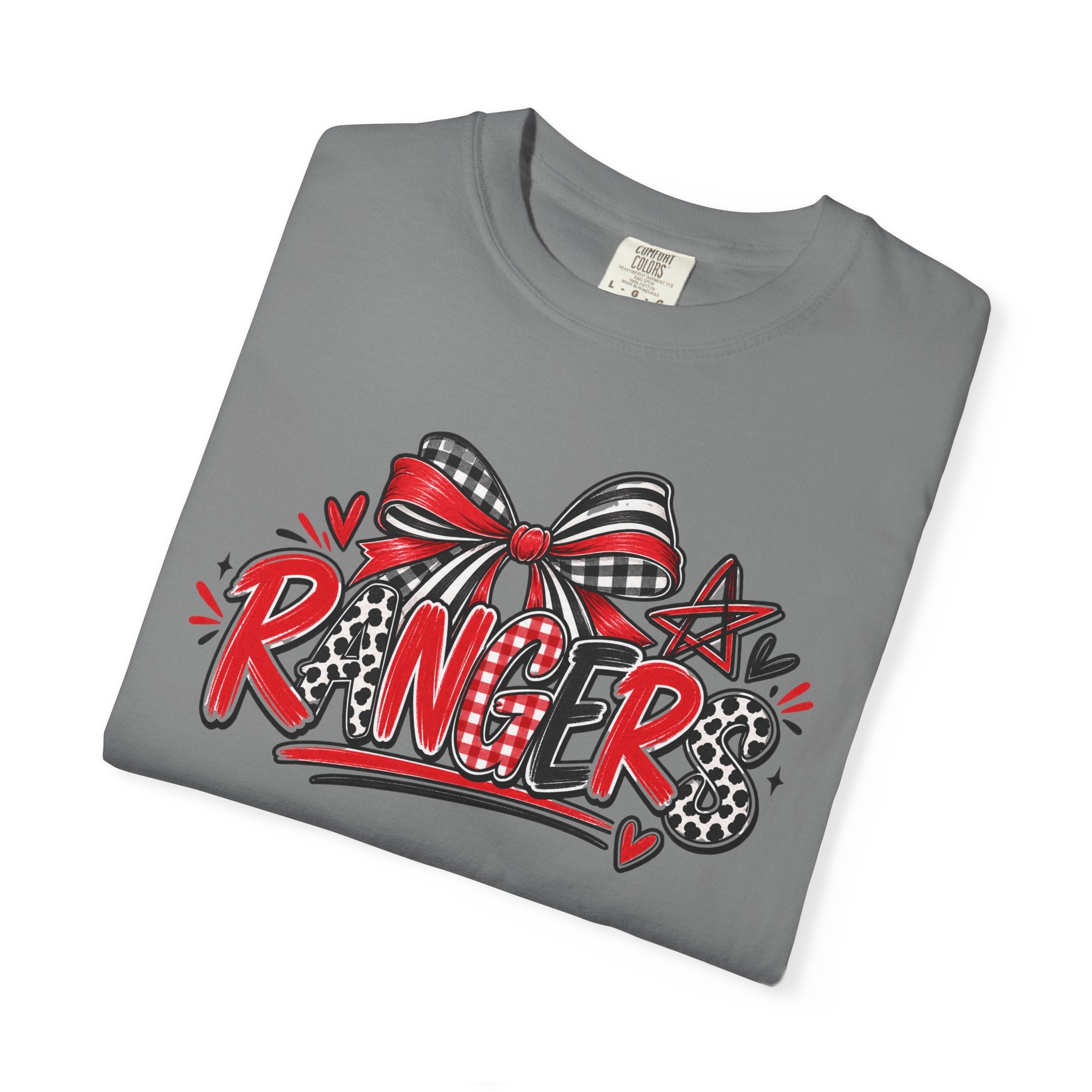 T-Shirt — Ranger Graphic Tee with Bow & Stars