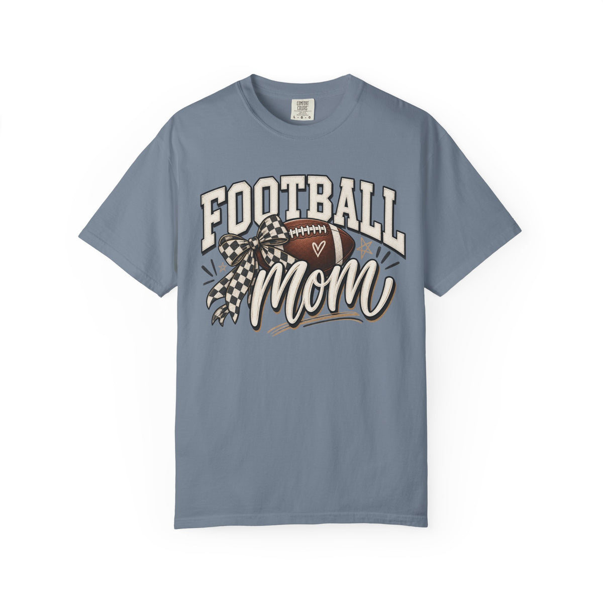 Football Mom T-Shirt — Vintage Garment-Dyed Sideline Tee