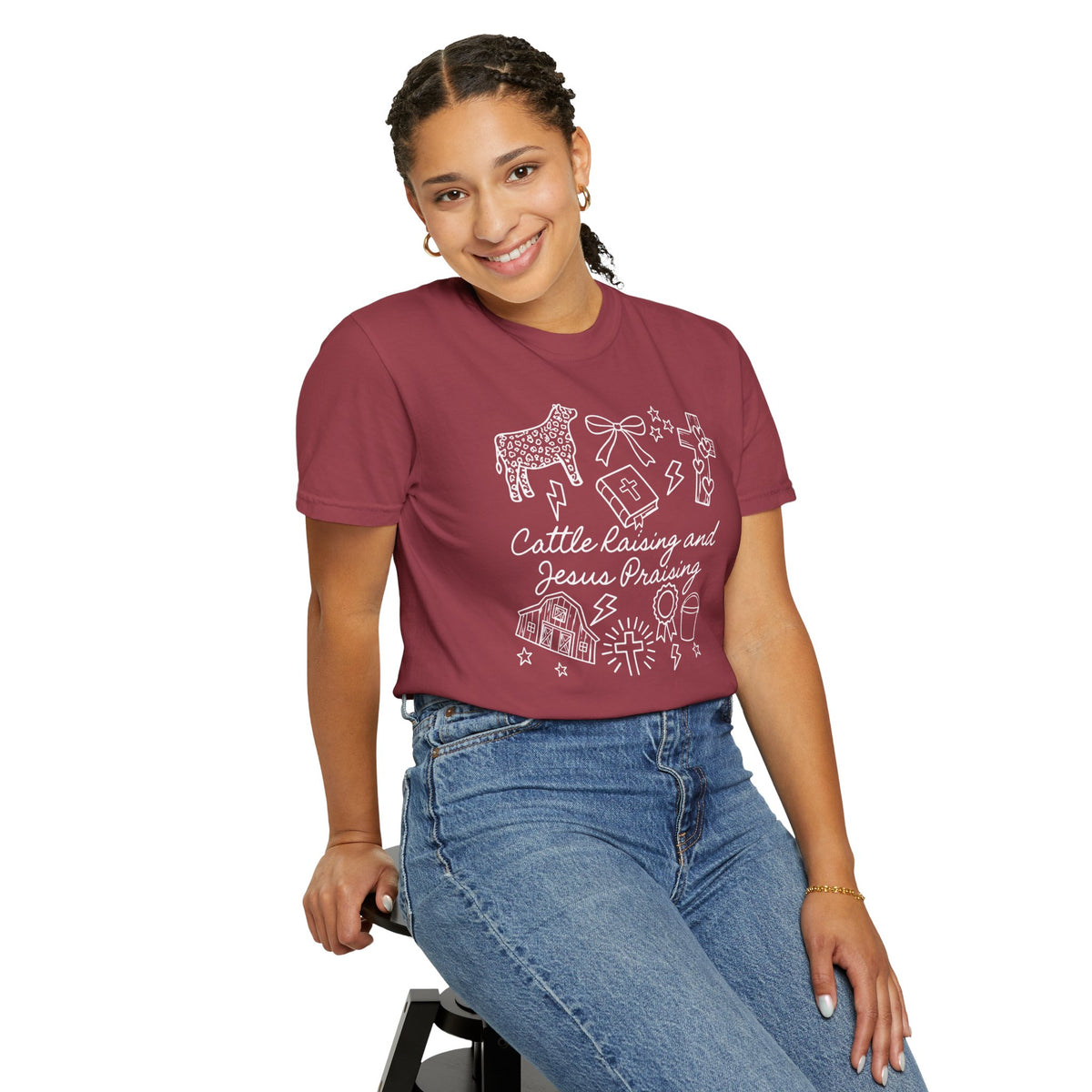 Cattle Raising and Jesus Praising T-Shirt