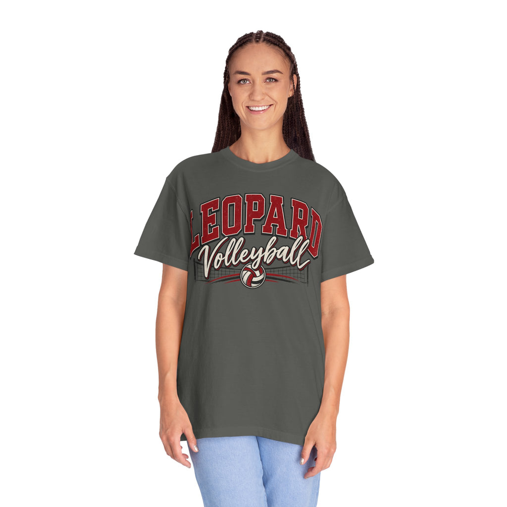 Leopard Volleyball Vintage Garment-Dyed T-Shirt