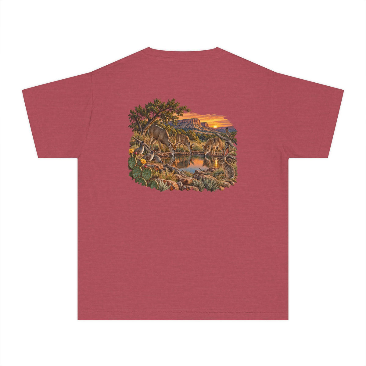 Youth Tee — Caprock Critters at Sunset