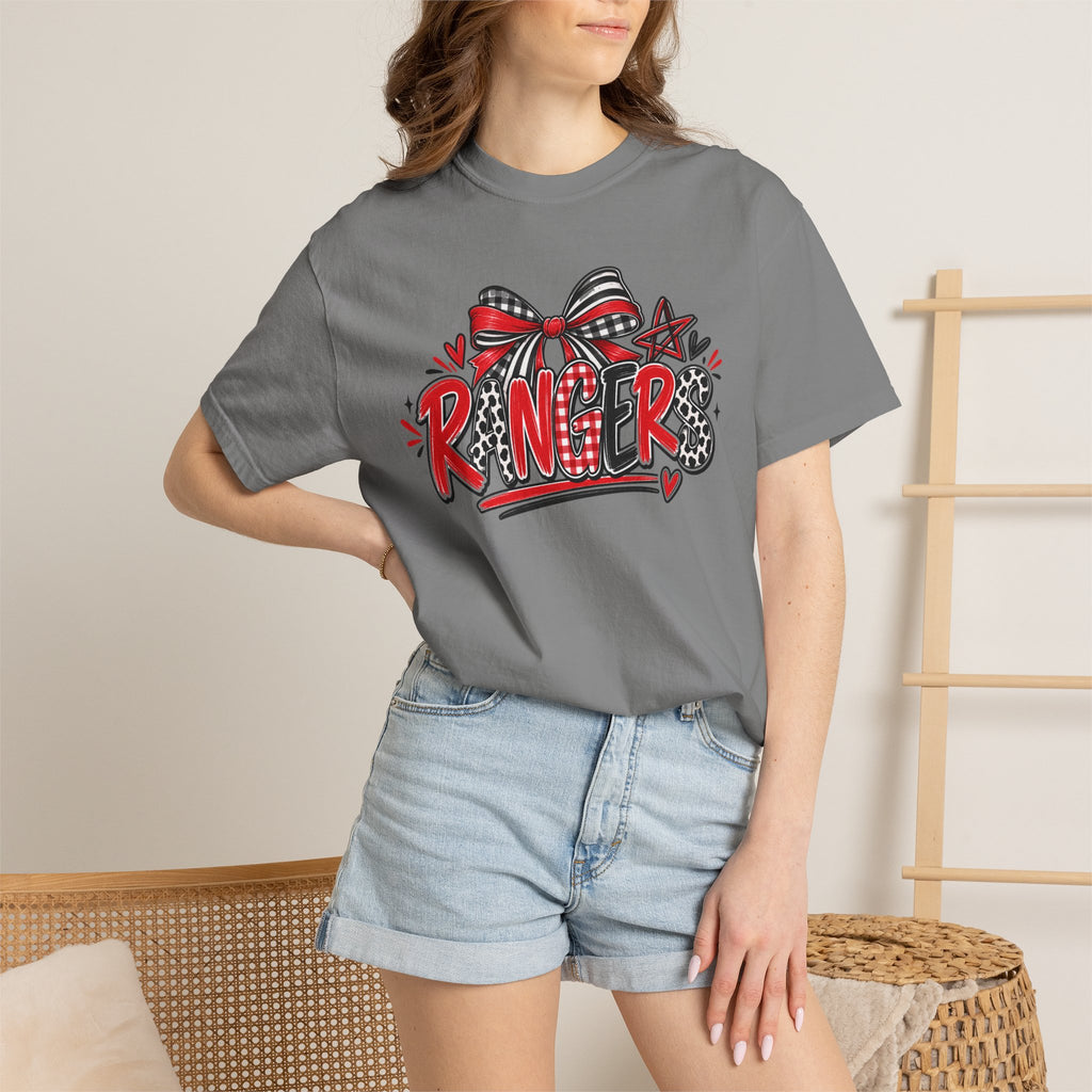 T-Shirt — Ranger Graphic Tee with Bow & Stars