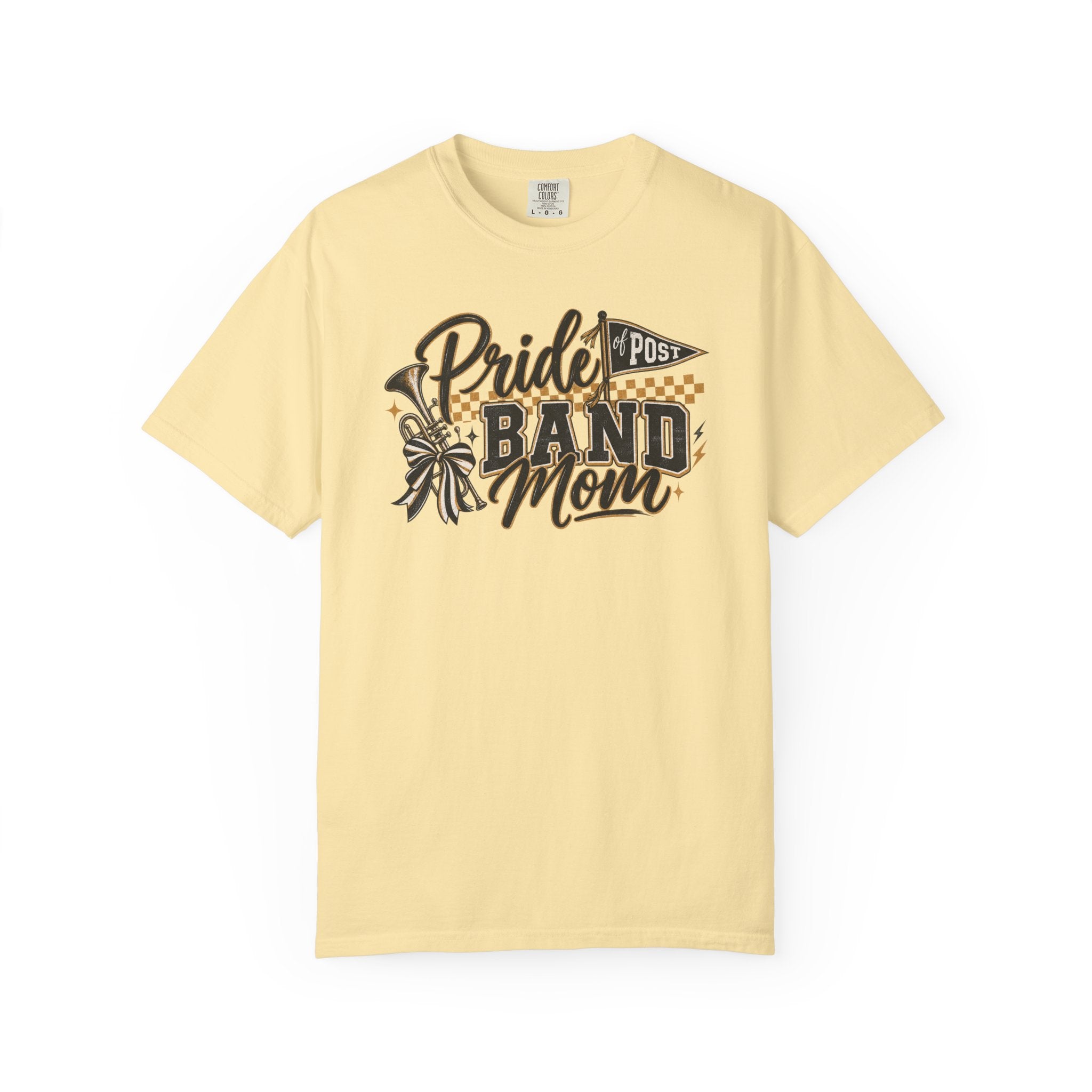 Band Mom T-Shirt — "Pride Post" Graphic Tee for Marching Band Parents