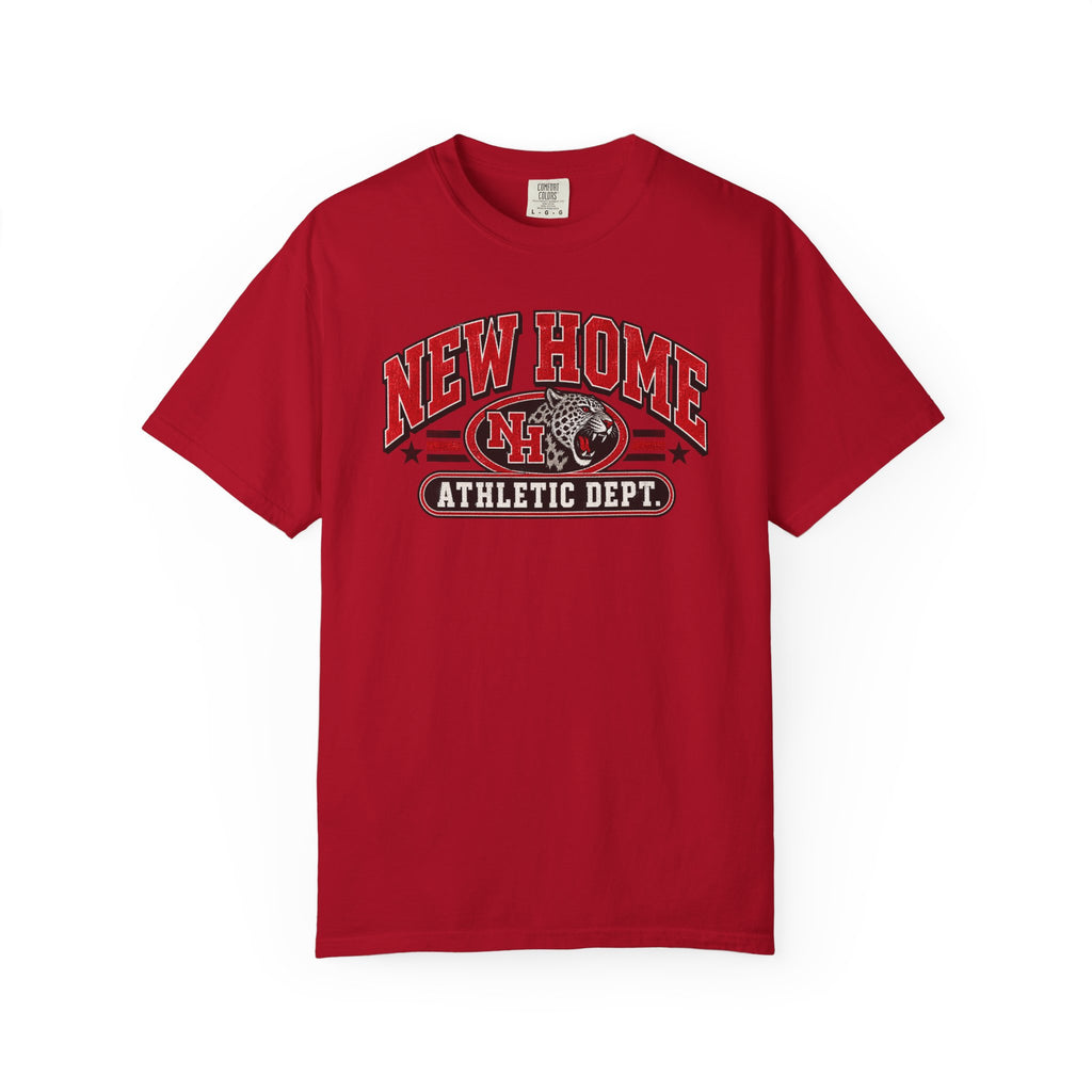New Home Athletic Dept. T-Shirt — Vintage College Graphic Tee