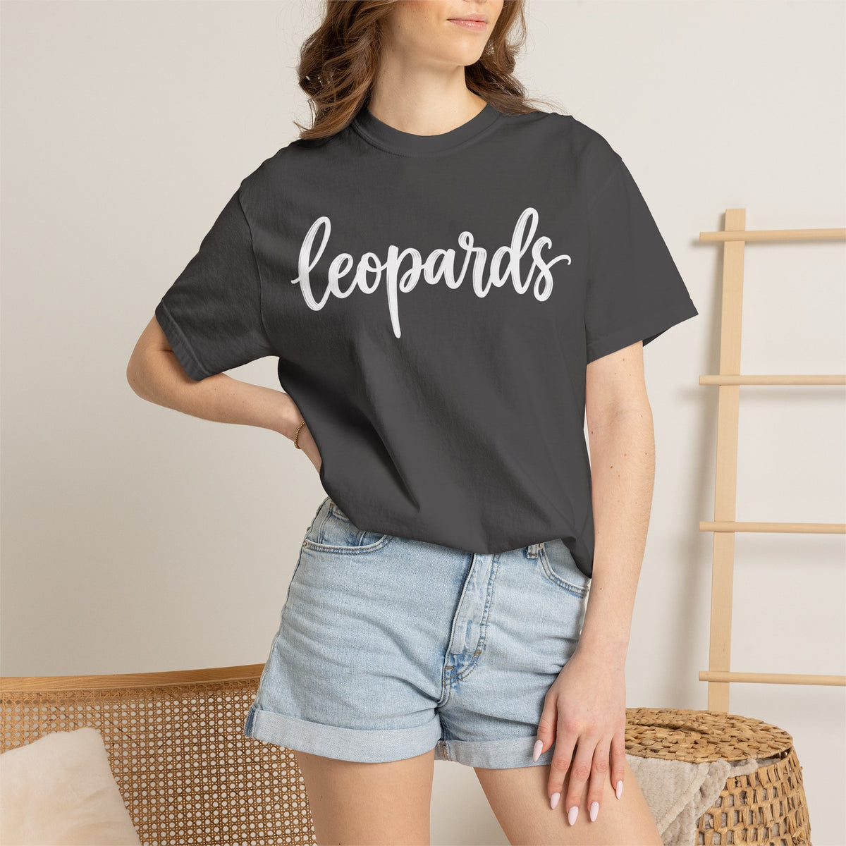 Leopards Script Tee — Retro Graphic T-Shirt
