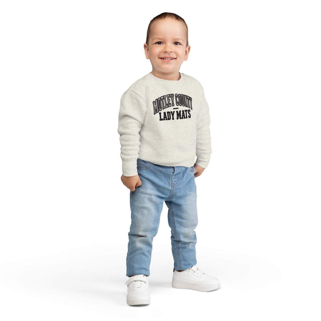 Toddler Sweatshirt - "Motley County Lady Mats" Vintage Varsity Kids Crewneck