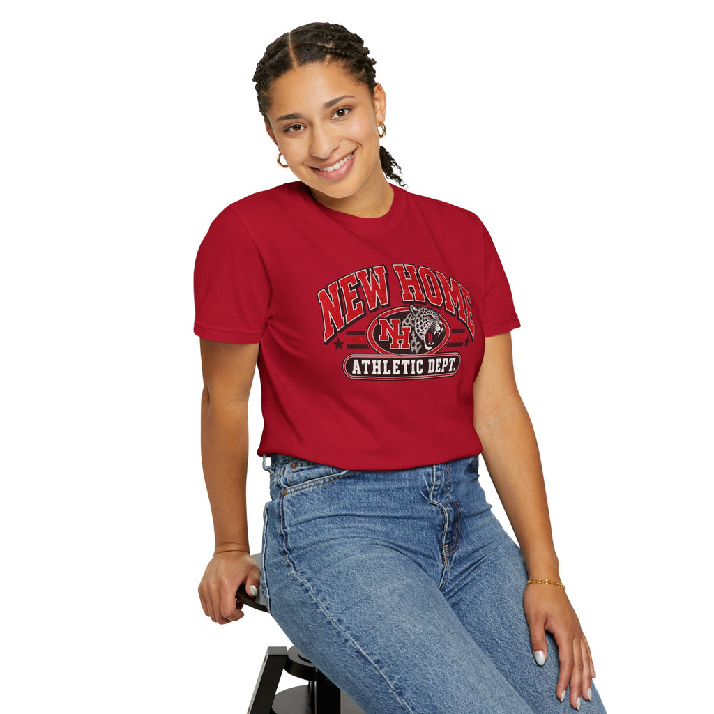 New Home Athletic Dept. T-Shirt — Vintage College Graphic Tee