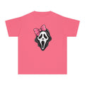 Youth Tee — Pink Bow Scream Mask Graphic