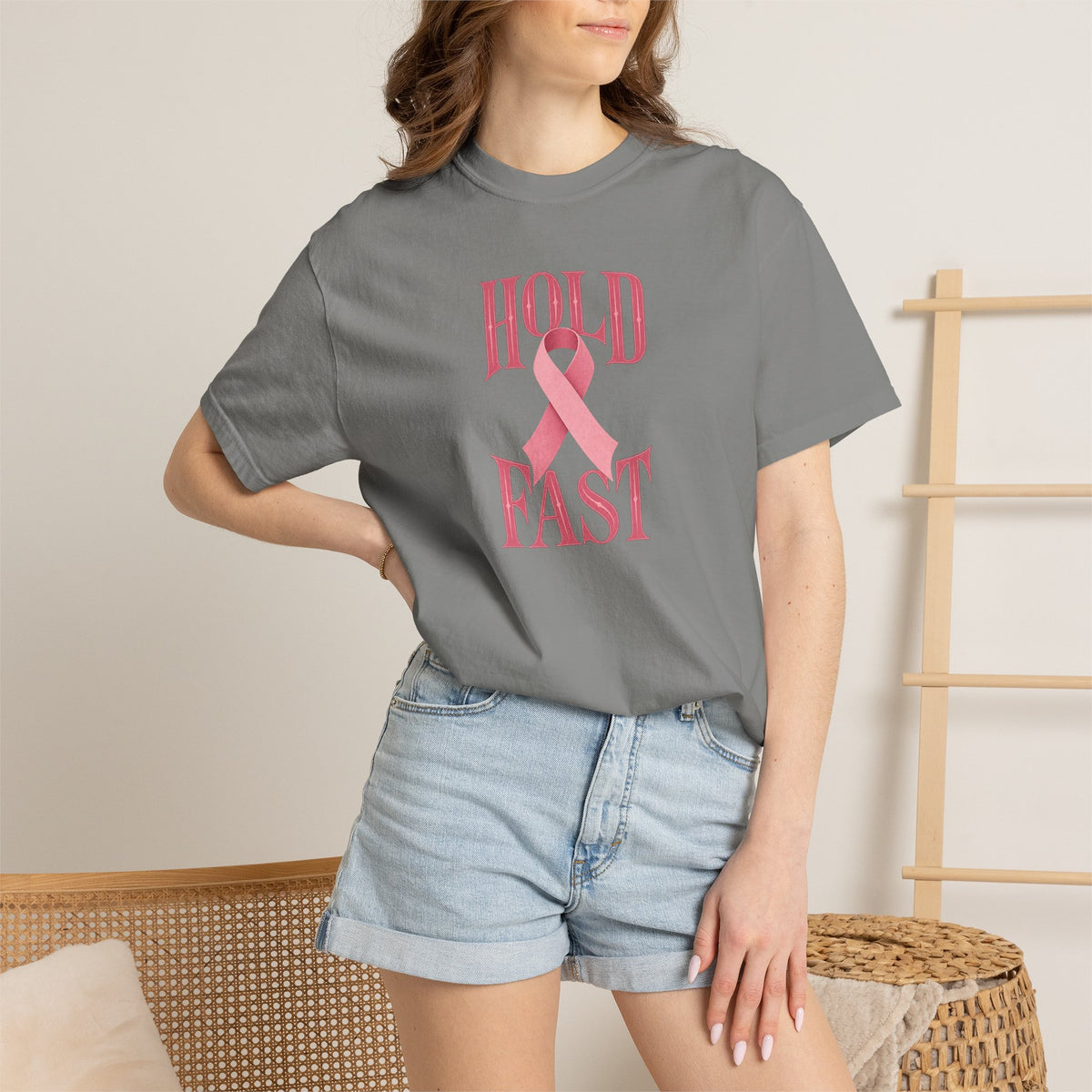Hold Fast Pink Ribbon T‑Shirt