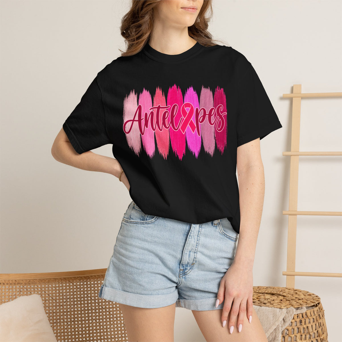 Antelopes Pink Brushstroke T-Shirt