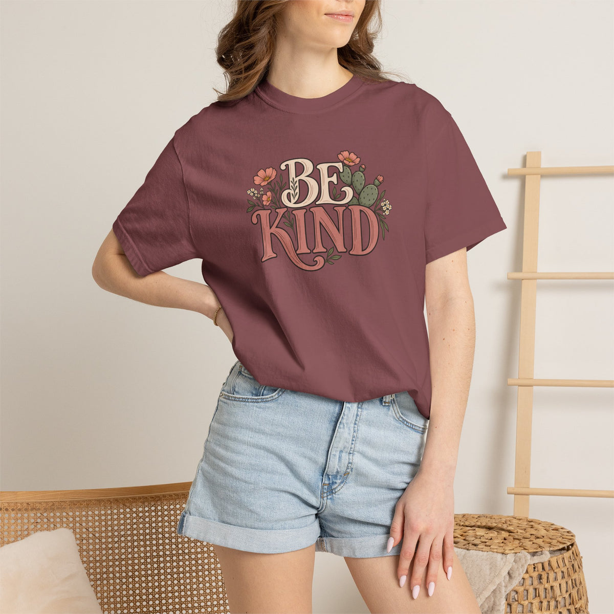 Be Kind Floral T-Shirt — Vintage Floral Graphic Tee