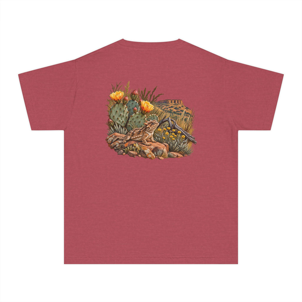 Youth Tee — Caprock Critters Horny Toad & Cacti