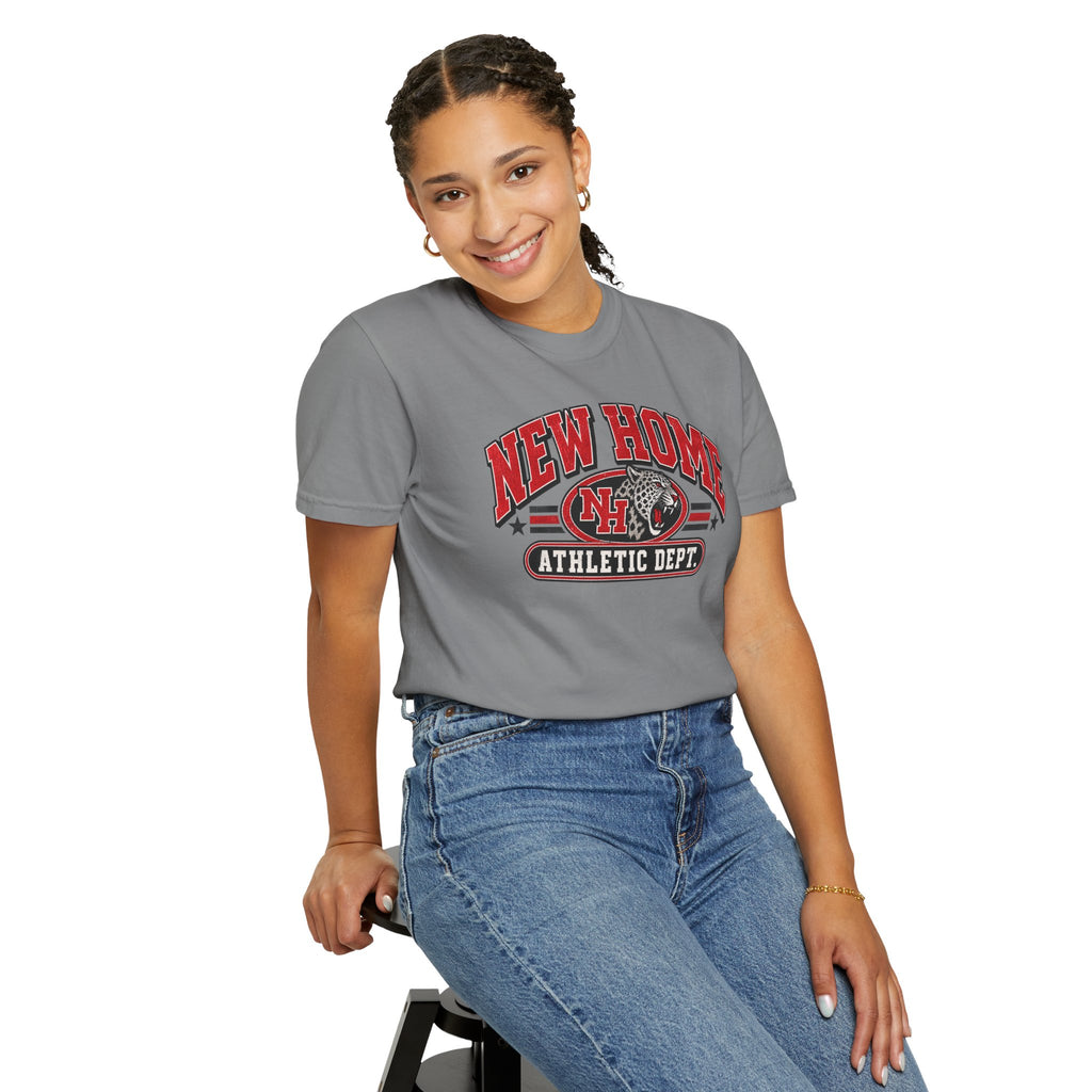 New Home Athletic Dept. T-Shirt — Vintage College Graphic Tee