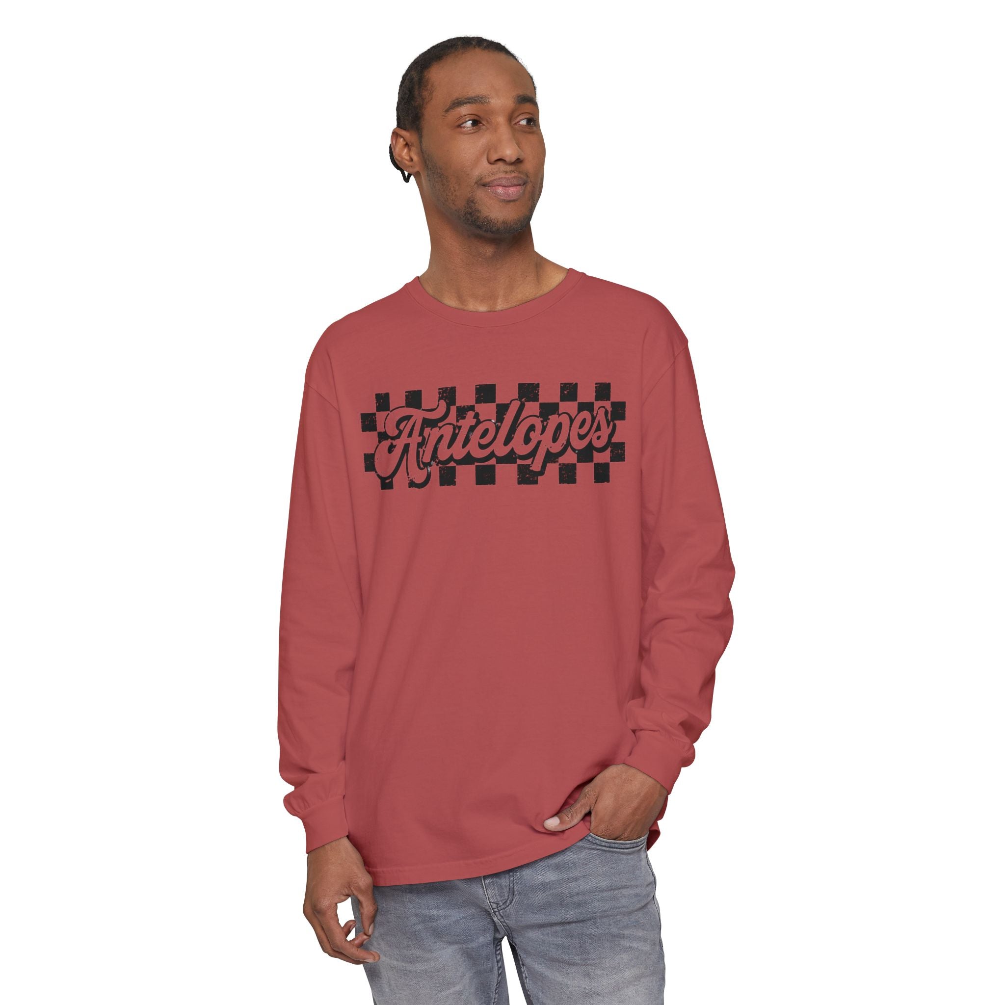 Antelopes Checkerboard Long Sleeve Tee