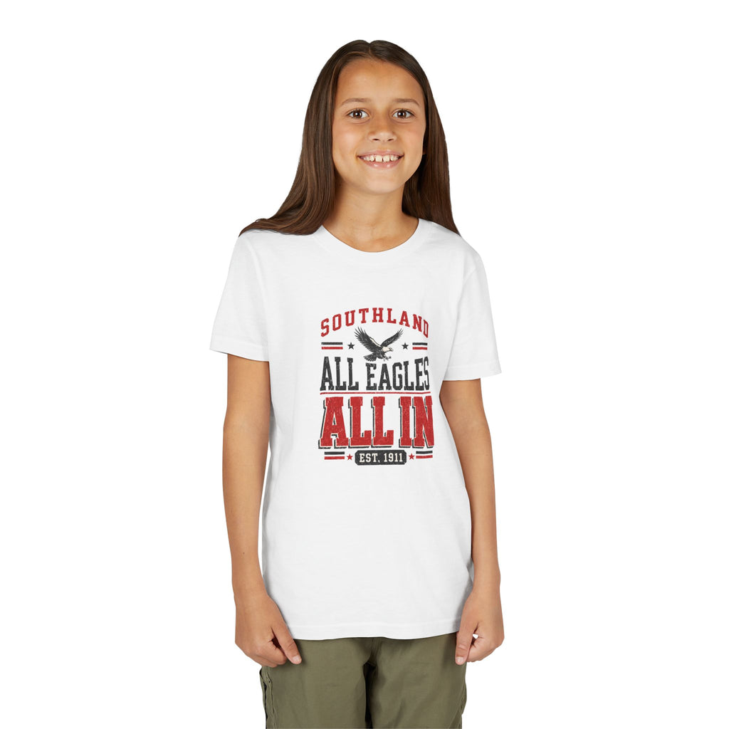Youth Tee - "Southland All Eagles All In" School Spirit Shirt