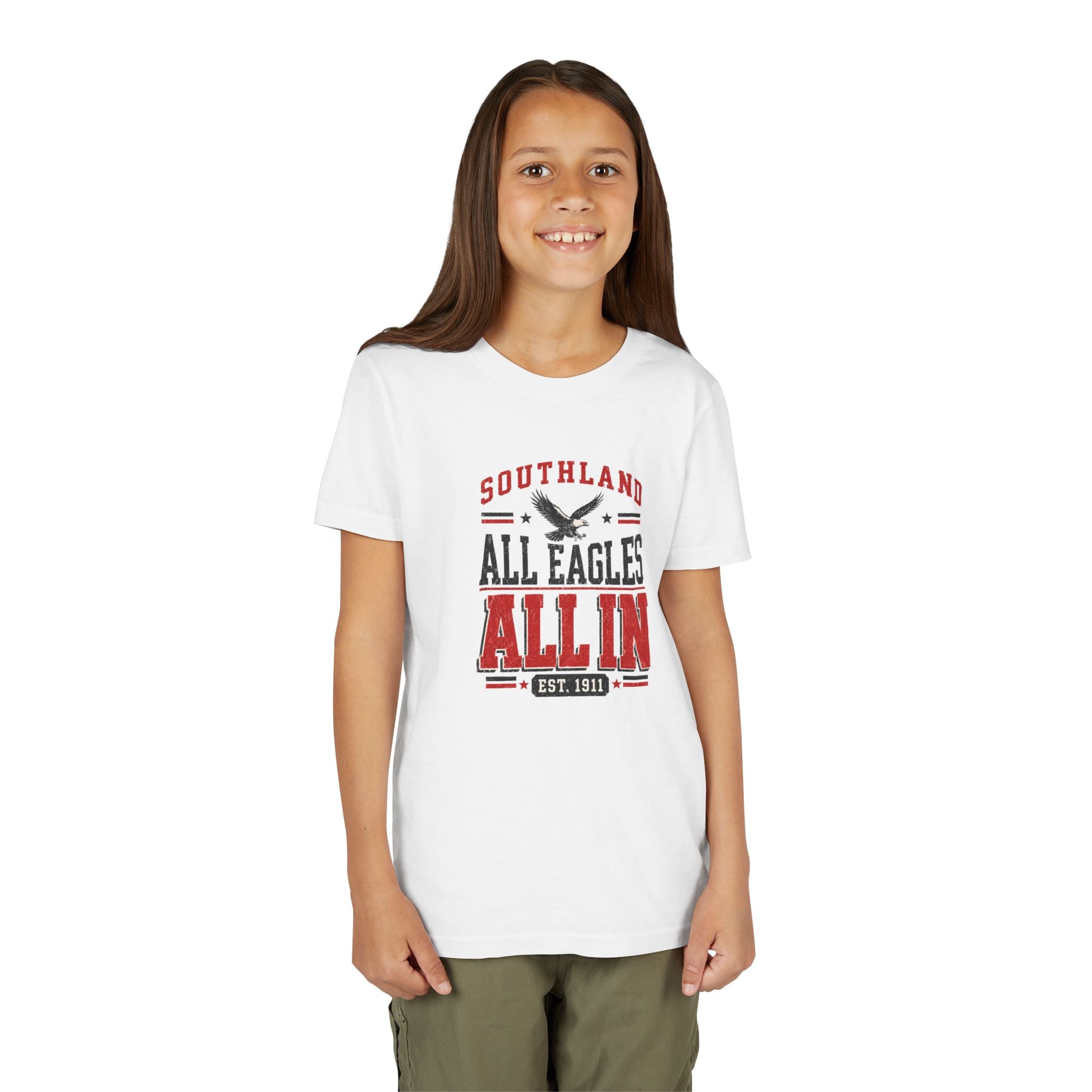 Youth Tee - "Southland All Eagles All In" School Spirit Shirt
