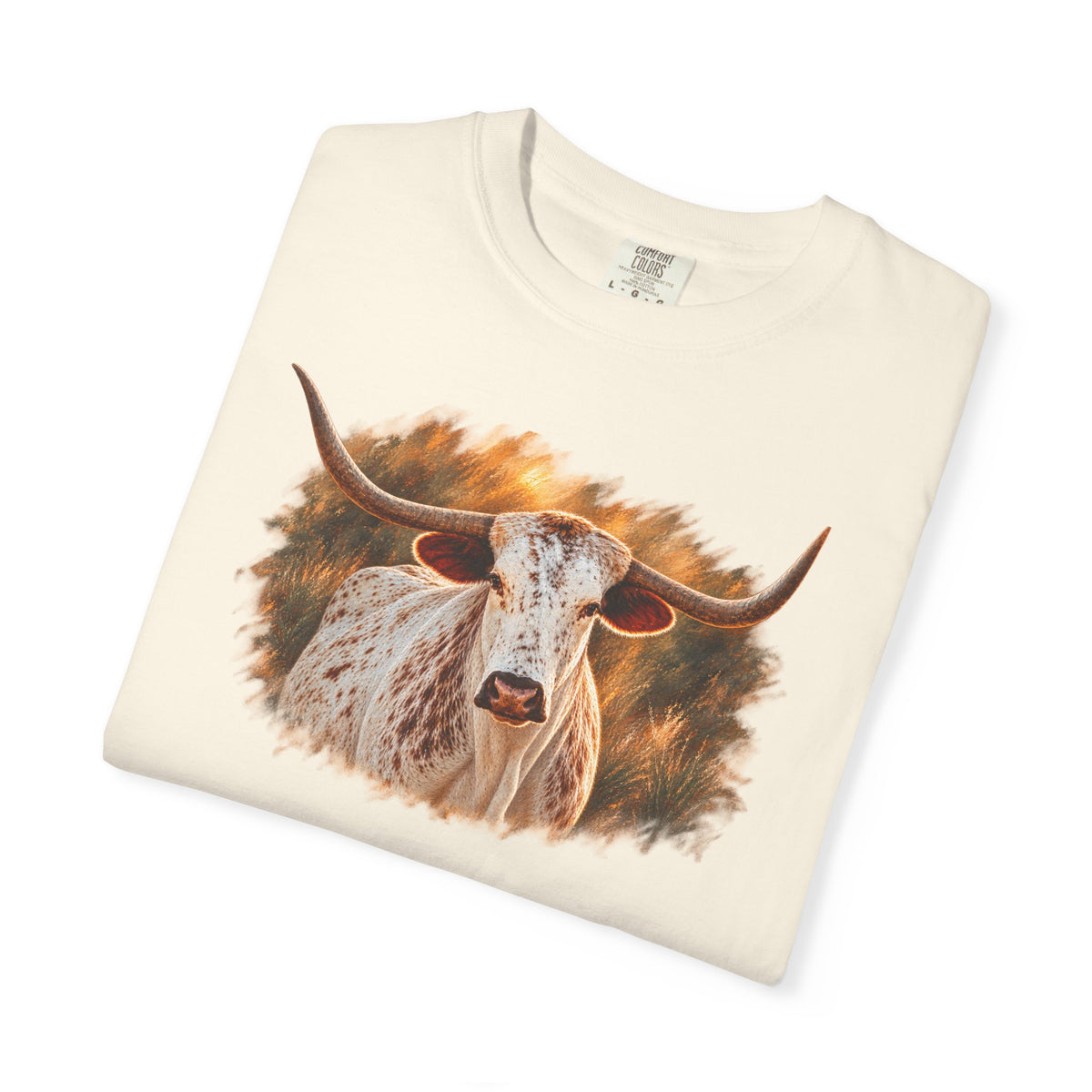 Longhorn Painting T-Shirt — Rustic Texas Cattle Graphic Tee