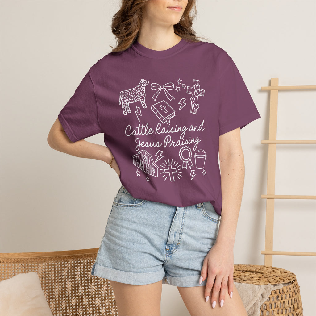Cattle Raising and Jesus Praising T-Shirt