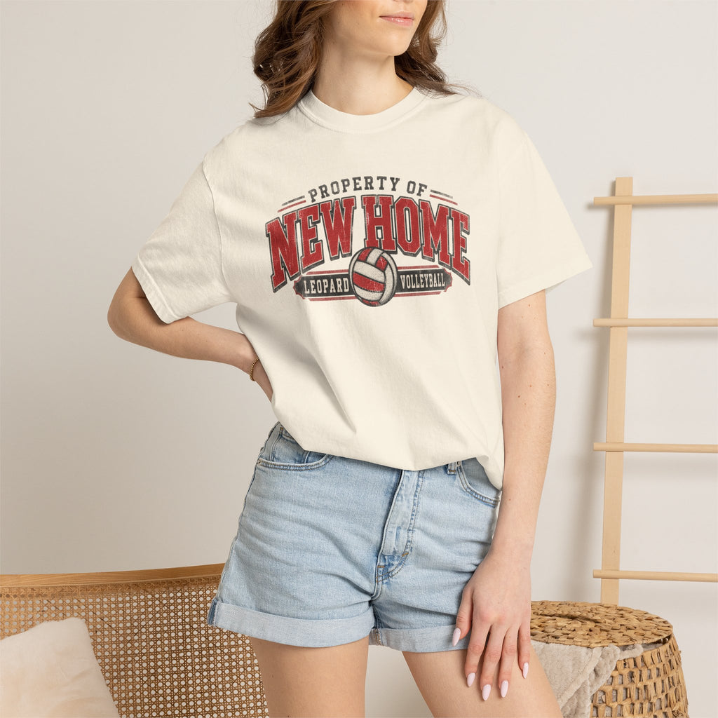 New Home Volleyball T-Shirt — "Property of New Home" Graphic Tee