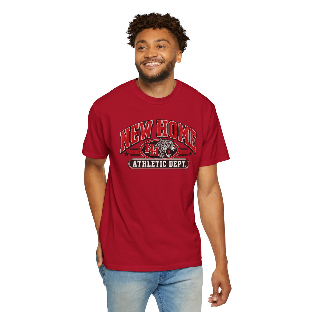 New Home Athletic Dept. T-Shirt — Vintage College Graphic Tee
