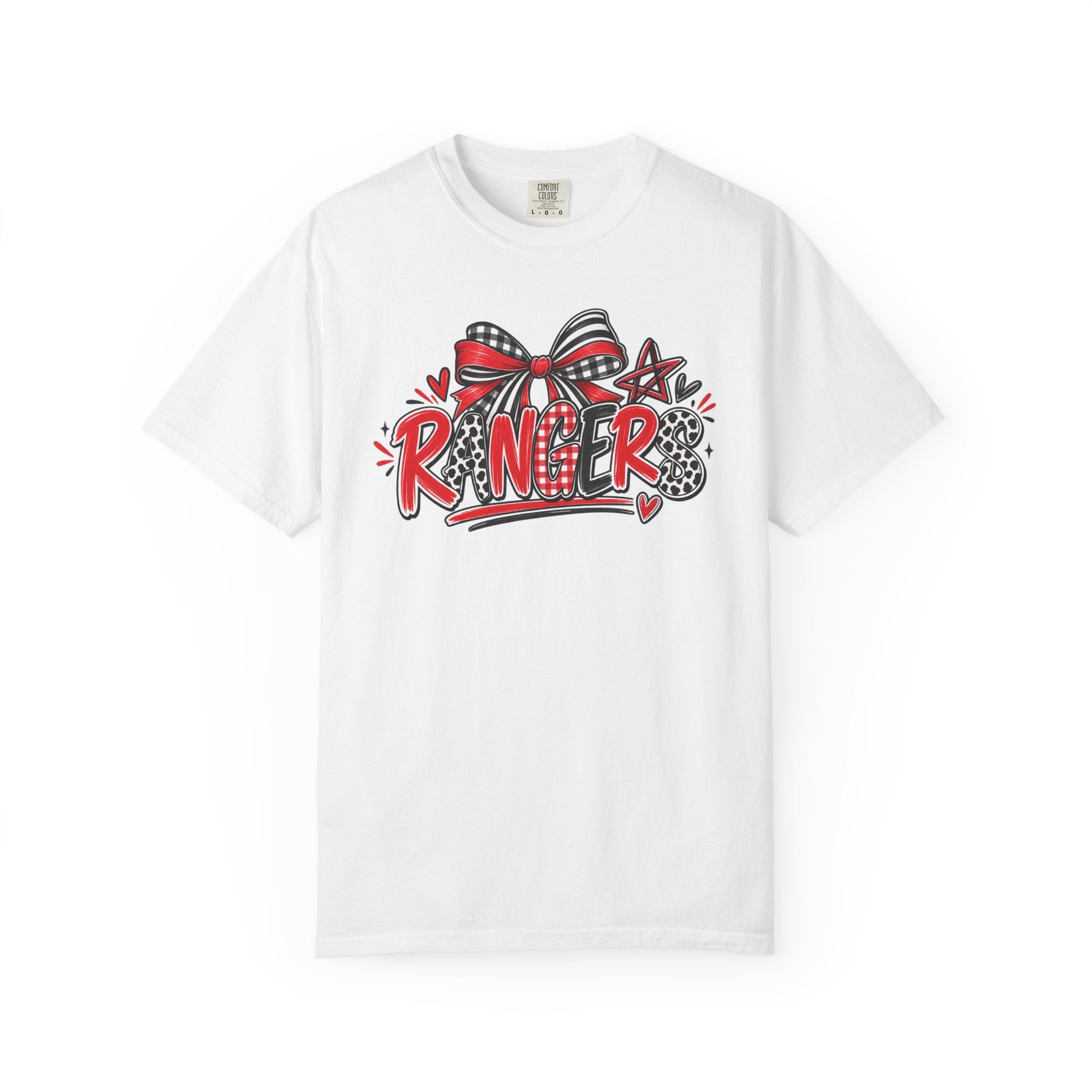 T-Shirt — Ranger Graphic Tee with Bow & Stars
