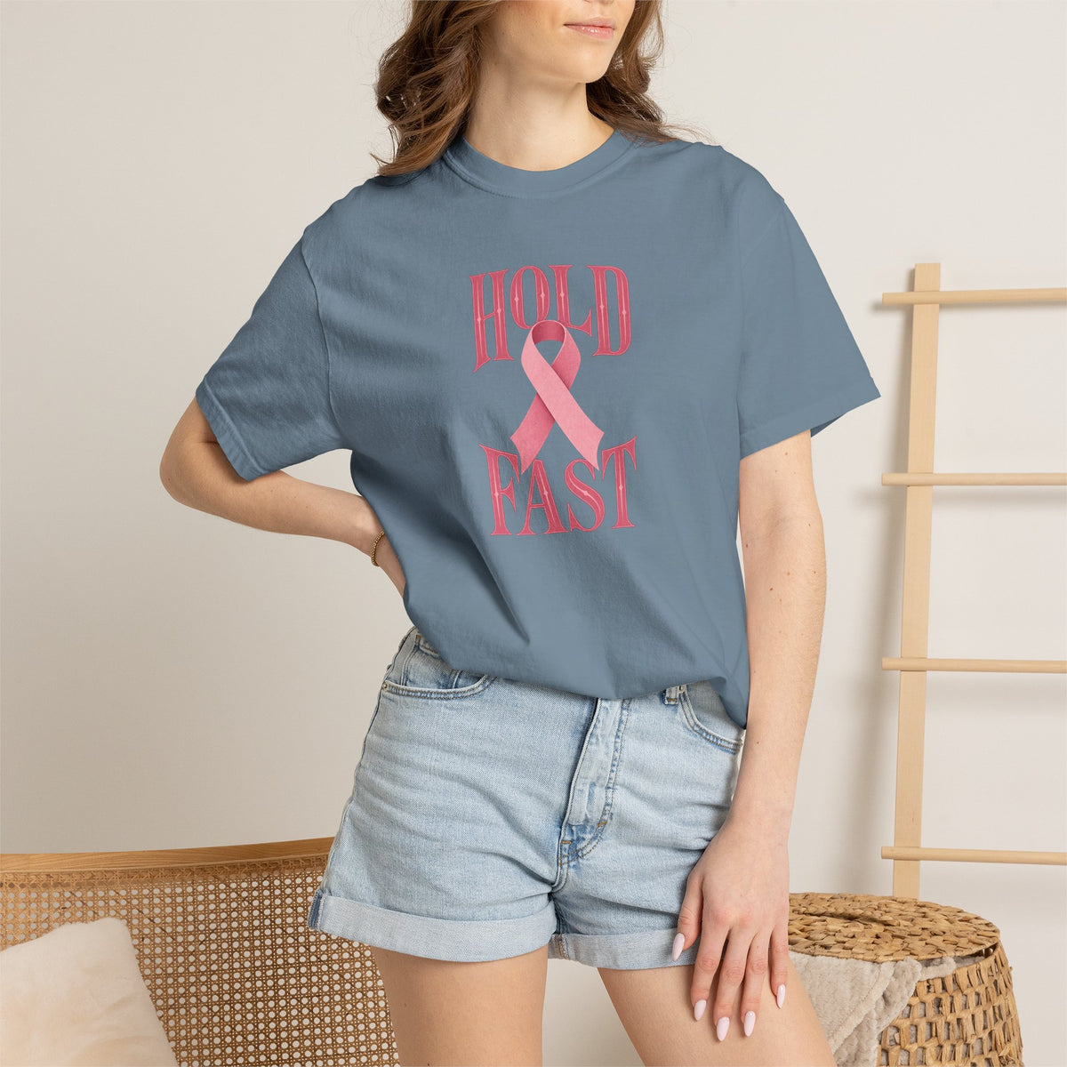 Hold Fast Pink Ribbon T‑Shirt