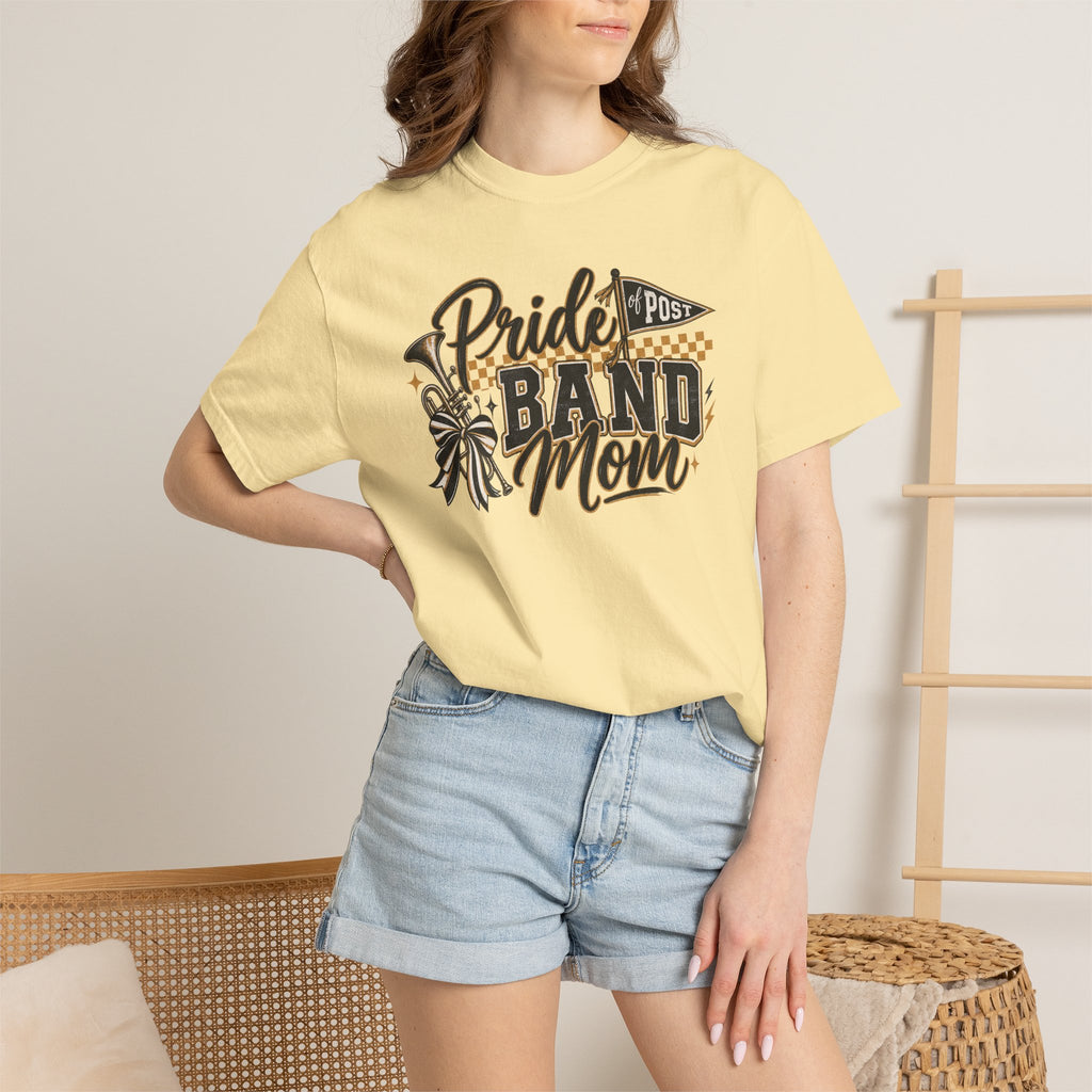 Band Mom T-Shirt — "Pride Post" Graphic Tee for Marching Band Parents