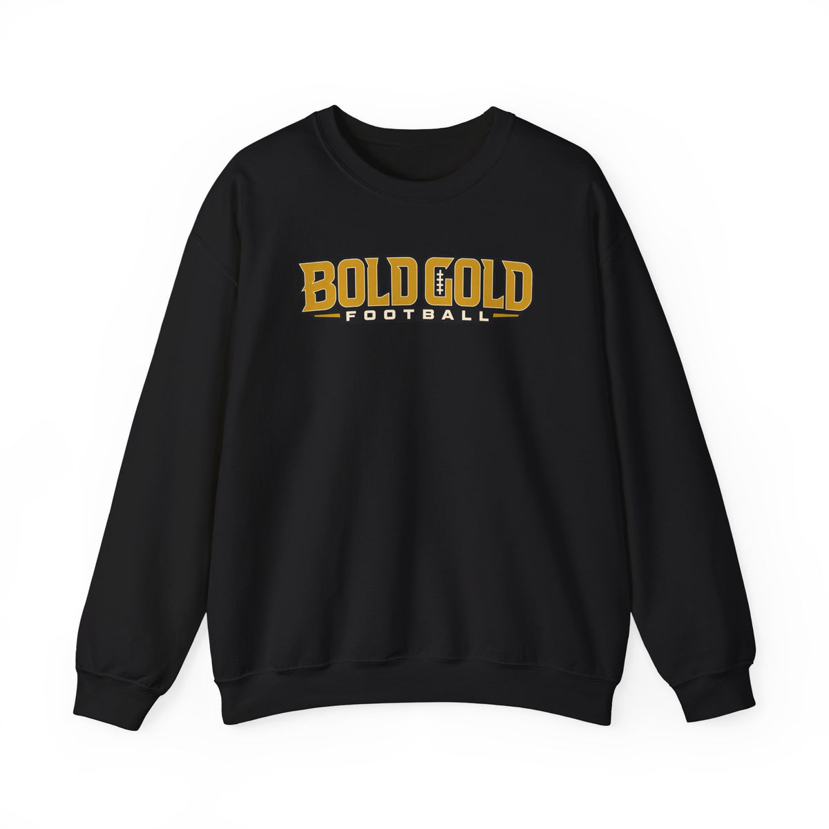 Bold Gold Football Crewneck Sweatshirt — Vintage Collegiate Sports Pullover