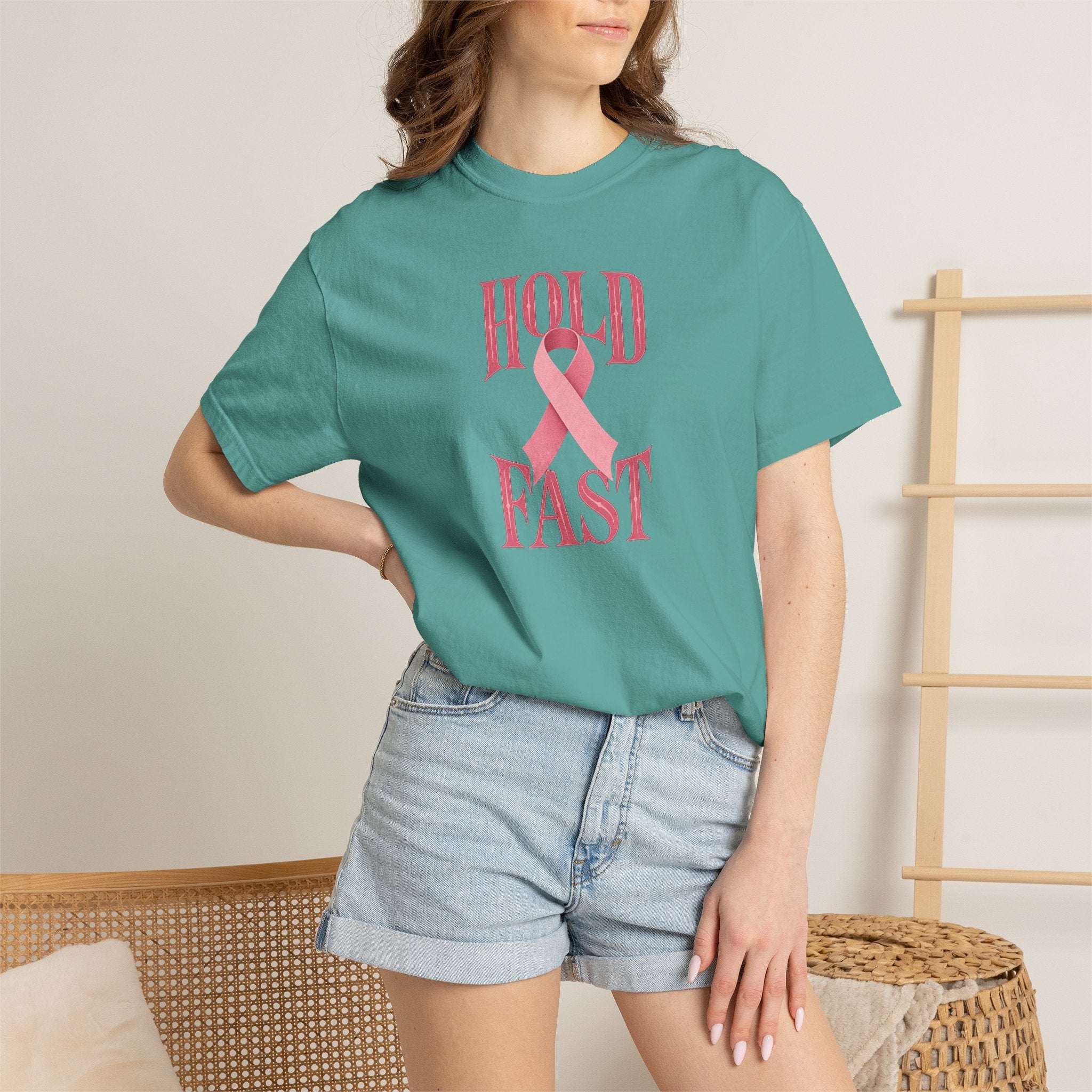 Hold Fast Pink Ribbon T‑Shirt