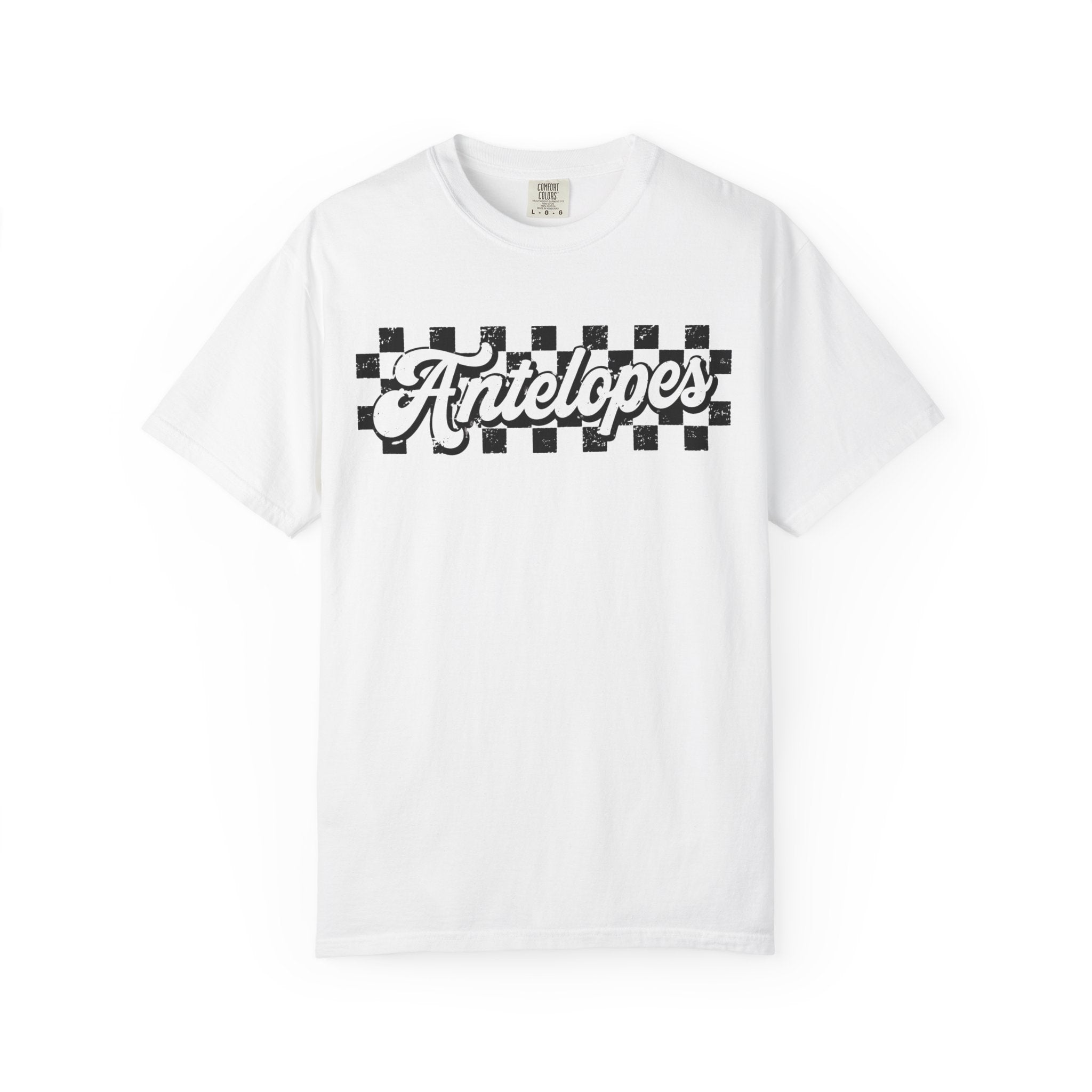 Antelopes Checkerboard Graphic T-Shirt