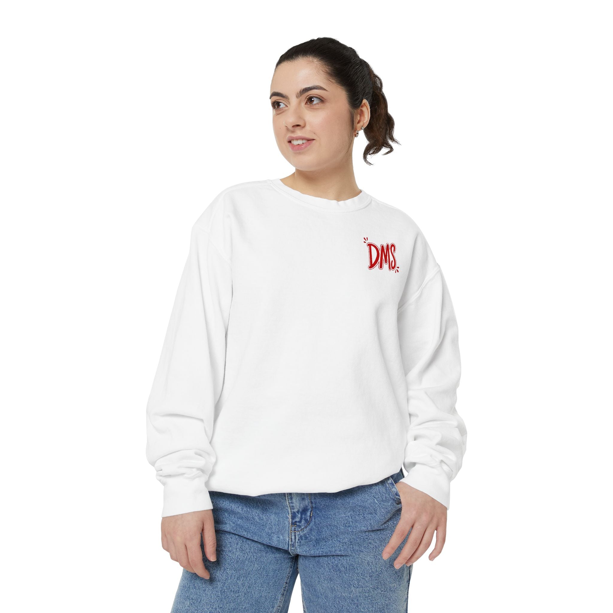 Rangers Pennant Graphic Sweatshirt — Red Striped Team Crewneck