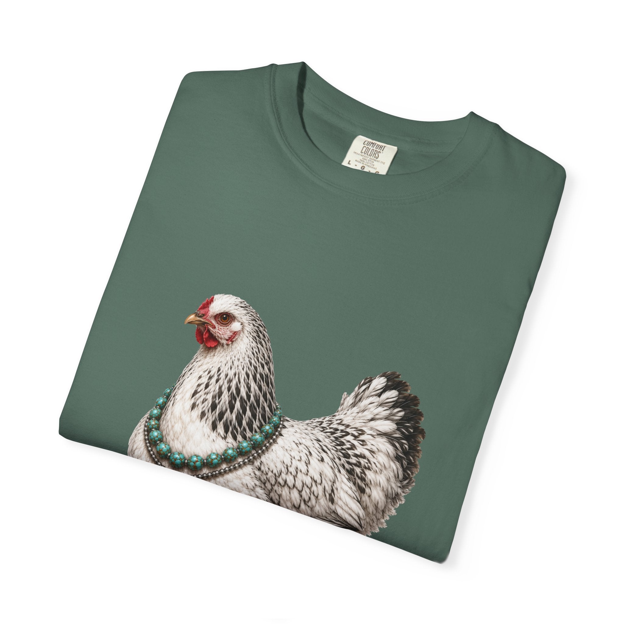 Feather Foot Turquoise Chicken Queen T-Shirt