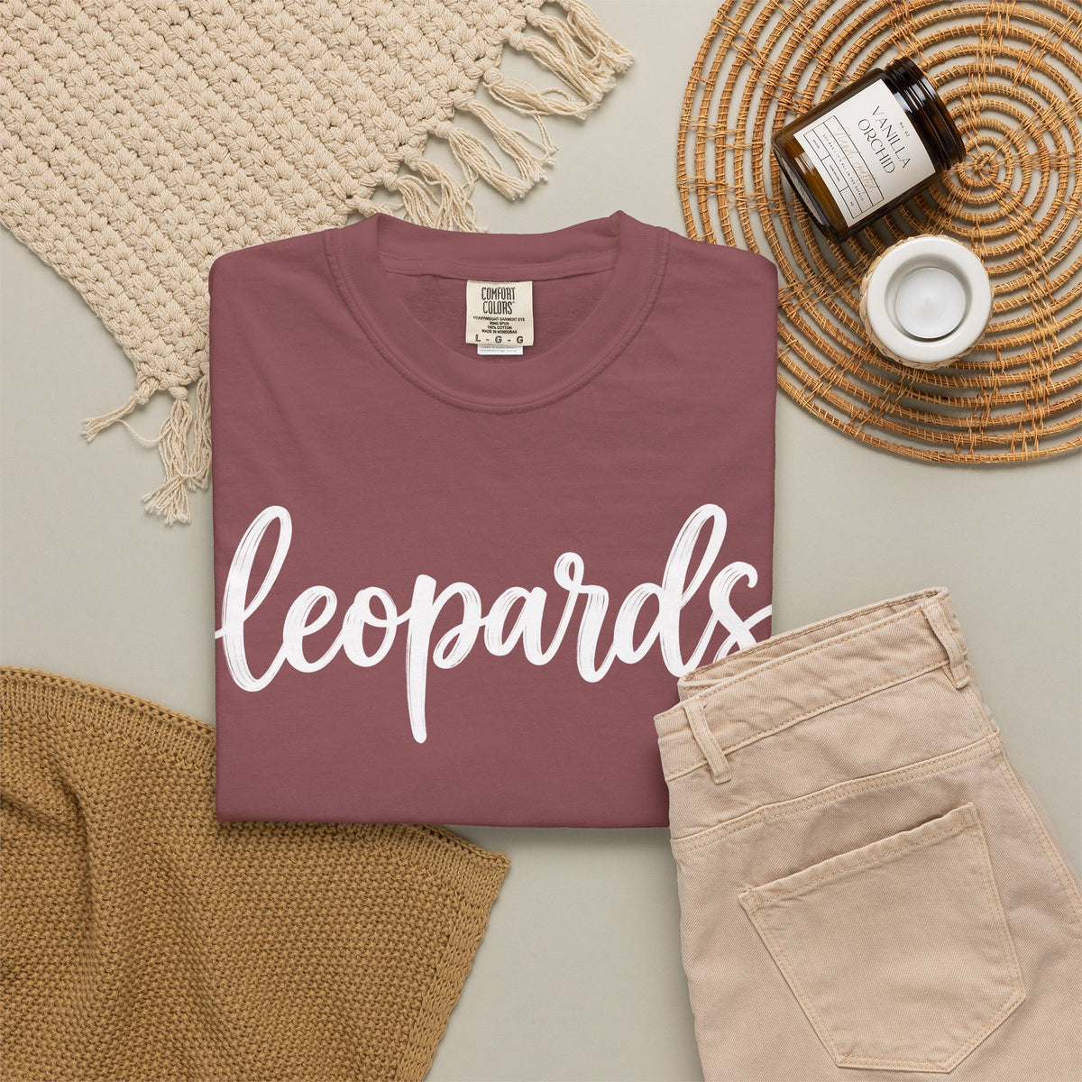Leopards Script Tee — Retro Graphic T-Shirt
