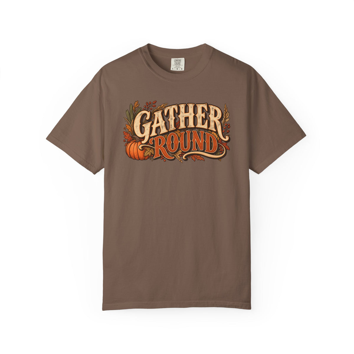 Gather 'Round Fall T-Shirt — Pumpkin Harvest Graphic Tee