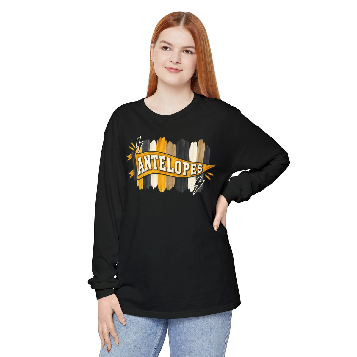 Antelopes Brushstroke Long Sleeve Tee
