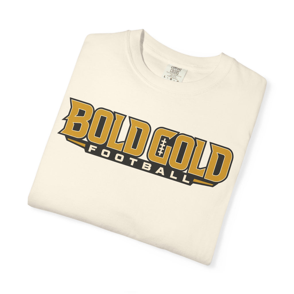 Bold Gold Football T-Shirt — Vintage Sport Tee