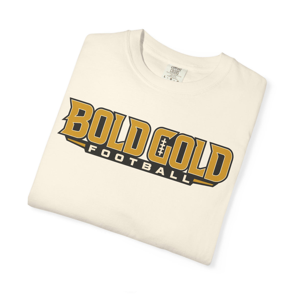 Bold Gold Football T-Shirt — Vintage Sport Tee