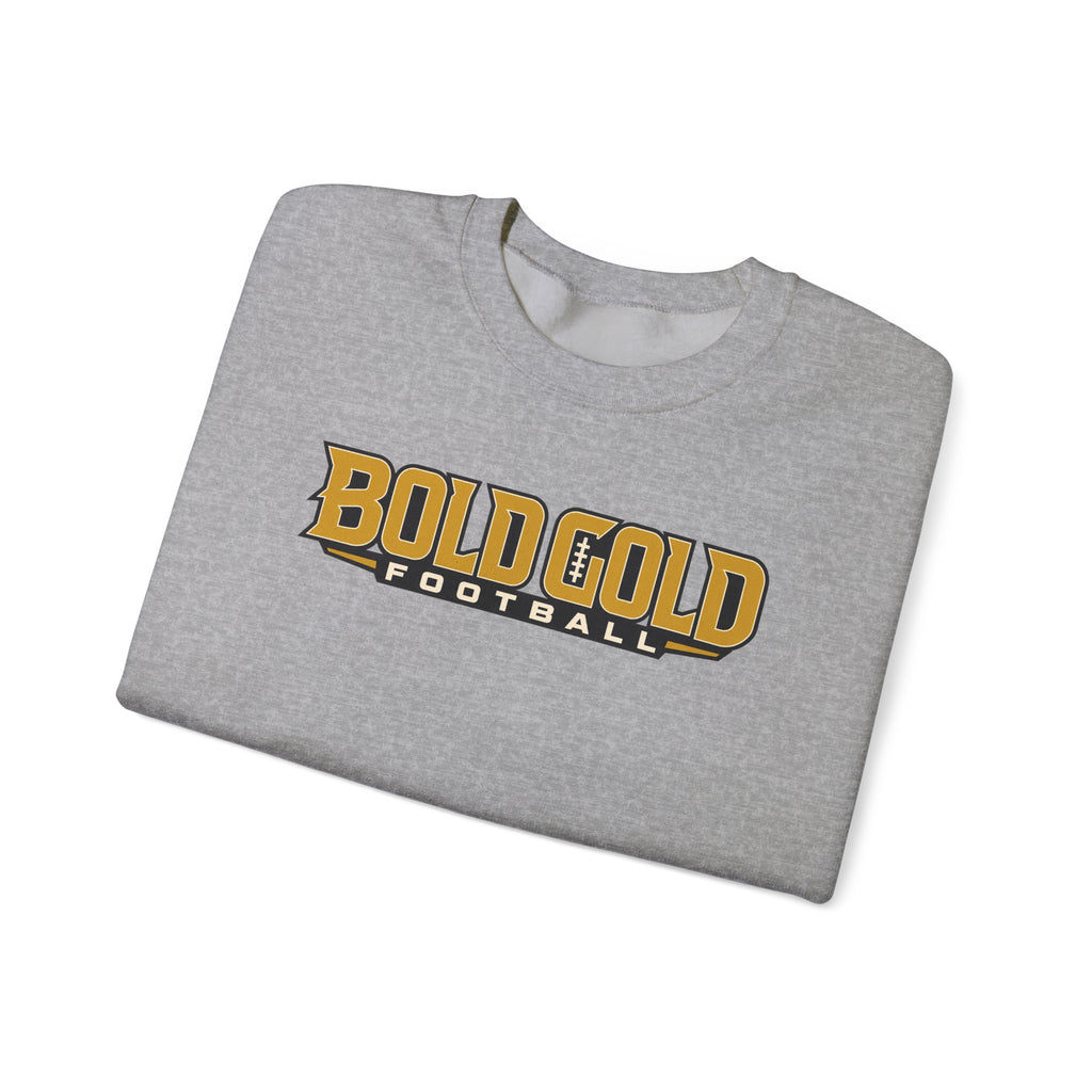 Bold Gold Football Crewneck Sweatshirt — Vintage Collegiate Sports Pullover