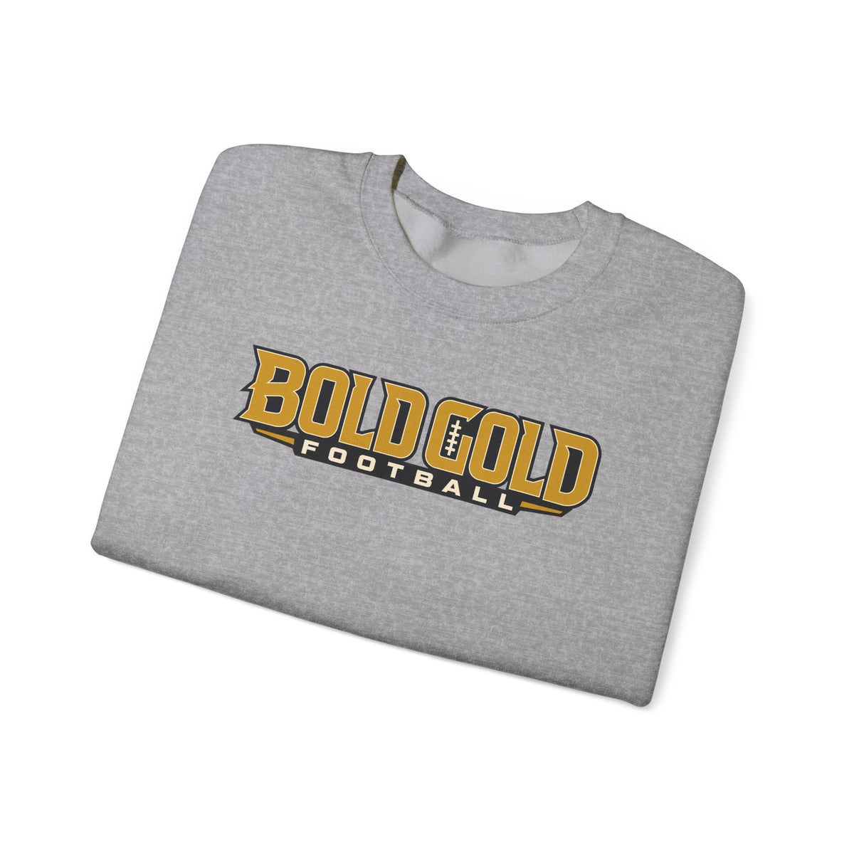 Bold Gold Football Crewneck Sweatshirt — Vintage Collegiate Sports Pullover