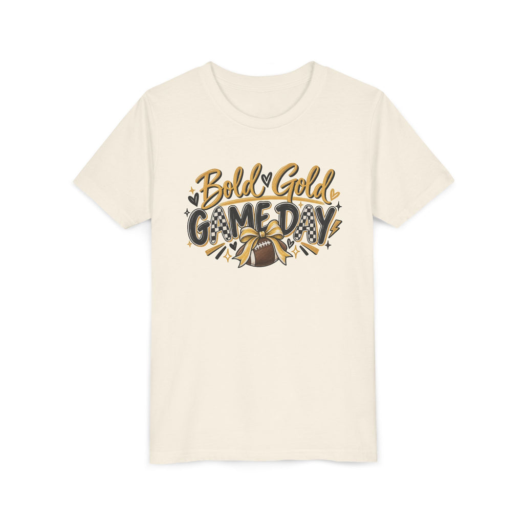 Youth Tee - "Bold & Gold Gameday" Football Kids Shirt