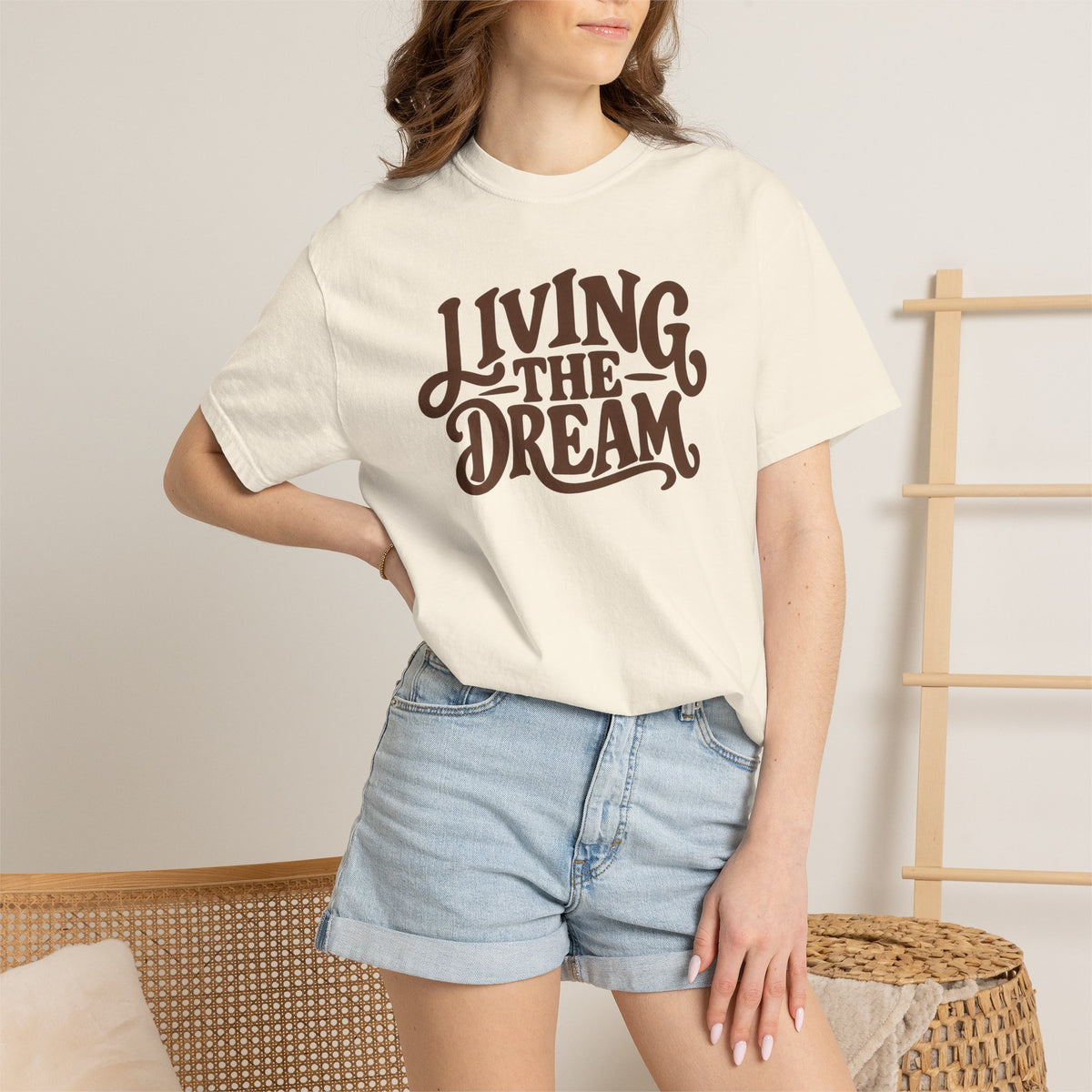 Living The Dream T-Shirt — Vintage Script Graphic Tee