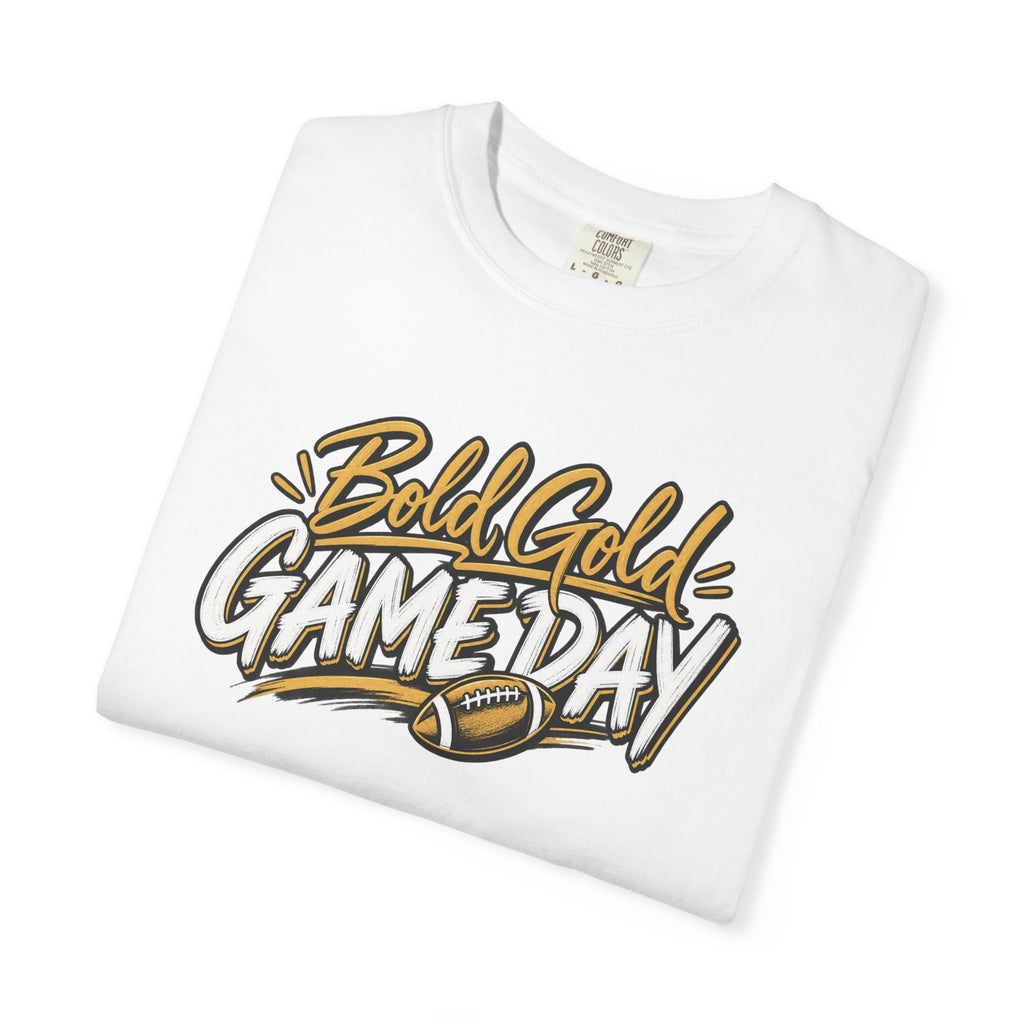 Bold Gold Gameday T-Shirt - Football Graphic Tee