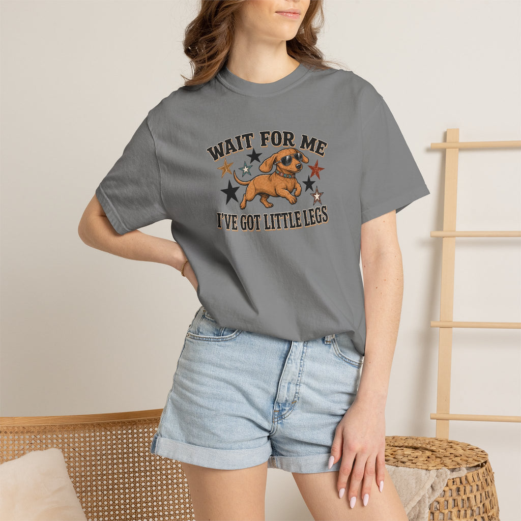 Wait For Me I've Got Little Legs T-Shirt — Cute Dachshund Retro Graphic Tee