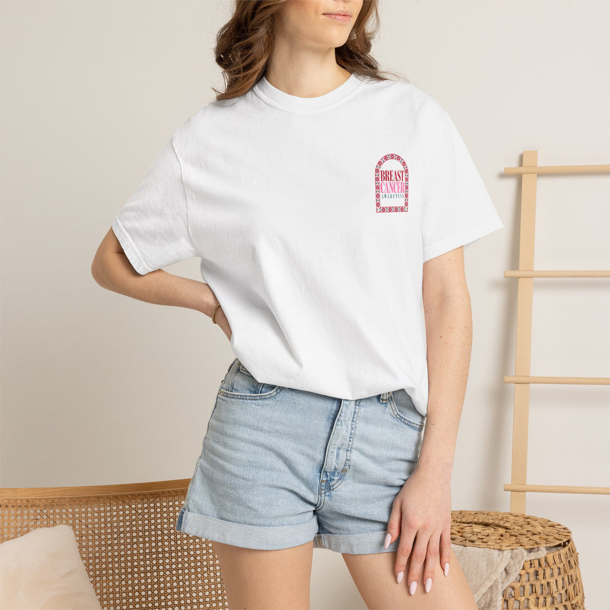 Breast Cancer Awareness T-Shirt — Pink Arch Design