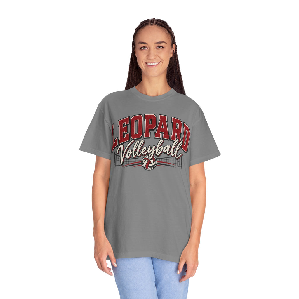 Leopard Volleyball Vintage Garment-Dyed T-Shirt